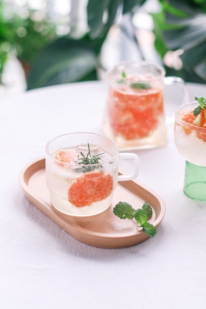 我的六月-夏日气泡水-血橙饮品-清凉气泡水-饮料 图片素材