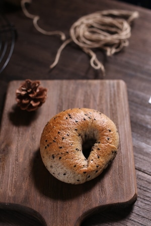 贝果-面包-全麦贝果-美食-静物 图片素材
