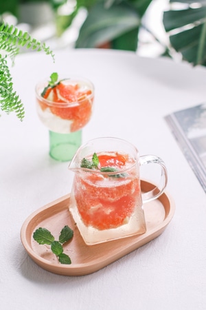 我的六月-夏日气泡水-血橙饮品-清凉气泡水-饮品 图片素材