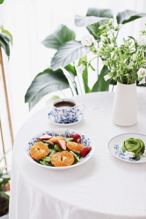 沙拉-美食-牛油果-鲜花-美食 图片素材