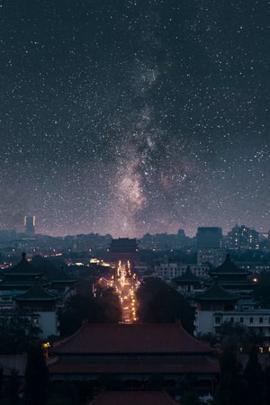 night-stars-夜景-天空-夜景 图片素材