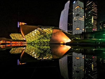 广州大剧院-广州-城市-珠江新城-夜色 图片素材