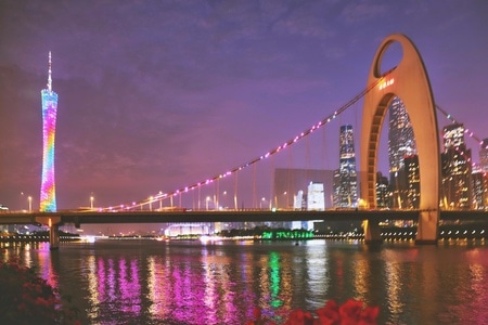 夜色-猎德大桥-城市-看你的城市-广州 图片素材