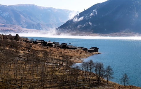 湖泊-山川-人文-桥-风景 图片素材
