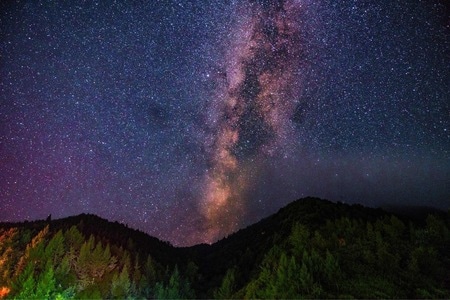 银河-夜景-爬山-风景-风光 图片素材