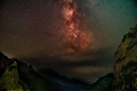 银河-夜景-爬山-风景-风光 图片素材