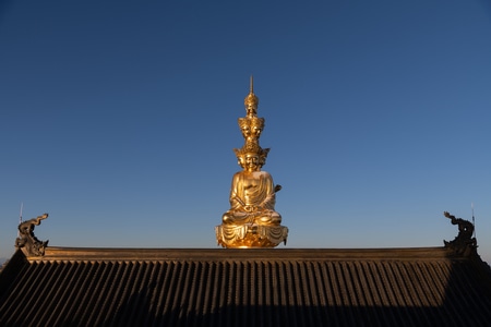 金顶-峨眉山-古建筑-房屋-金顶 图片素材