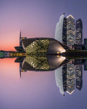 蓝-抽象-日落-天空-天际线 图片素材