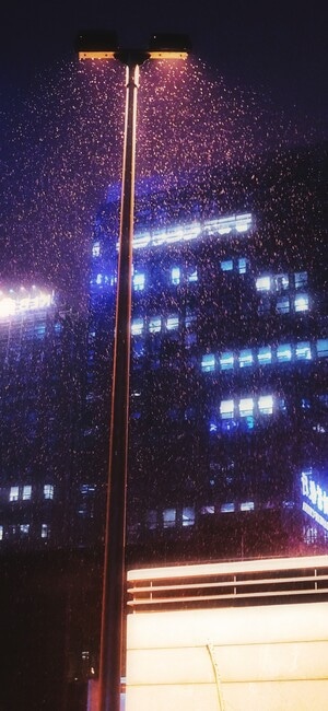 雪景-夜景-雪夜-北京-夜景 图片素材