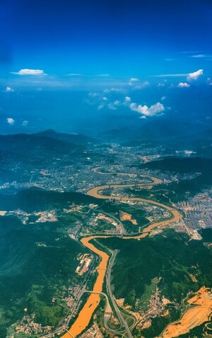 航拍-河流-在路上-风景-纪录 图片素材