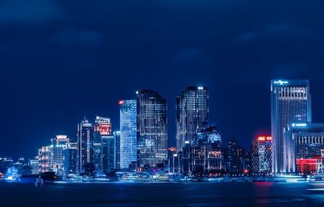 城市色彩-上海-外滩-夜景-慢门 图片素材