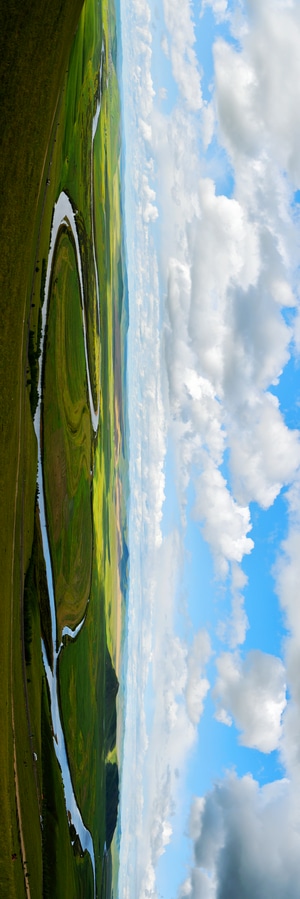 风景-草原-太极圈-云彩-呼伦贝尔 图片素材