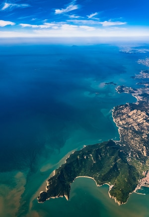 航拍-海洋-陆地-岛屿-半岛 图片素材