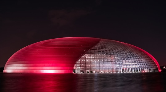 国家大剧院-建筑-风景-风光-光影 图片素材