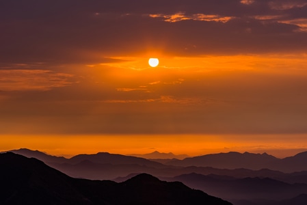 日出-凤凰山-风景-太阳-山川 图片素材
