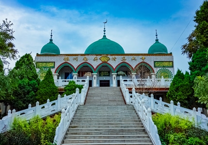 对称美-银川-宁夏-清真寺-旅游 图片素材