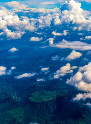 风景-航拍-高空-山川-云彩 图片素材