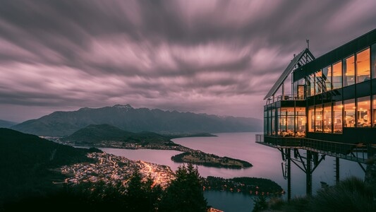 风光-湖水-新西兰-旅游-湖光山色 图片素材
