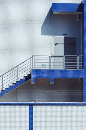 建筑-梯-蓝-楼梯-建筑 图片素材