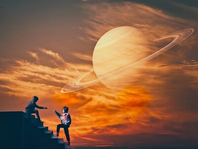 星空-天空-城市天际线-星空-星球 图片素材