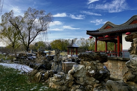 风光-残雪自然-雪景-风景-石块 图片素材