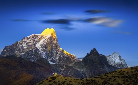 人在旅途-行走-自然风光-喜马拉雅山脉-山峰 图片素材