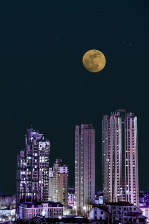 你好2020-月亮-团圆-夜晚-夜景 图片素材