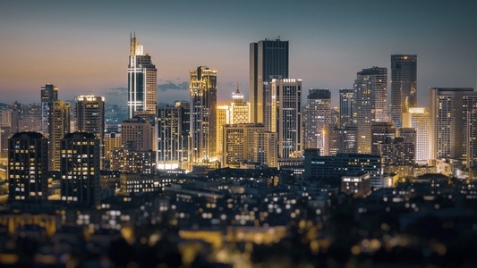 城市-黑金-夜景-大连-城市 图片素材