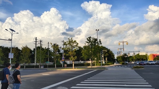 绿色地球-马路-斑马线-路口-道路 图片素材