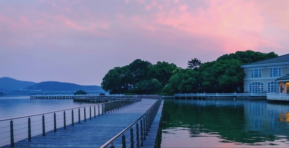 夜景-风光-桥-桥梁-湖 图片素材
