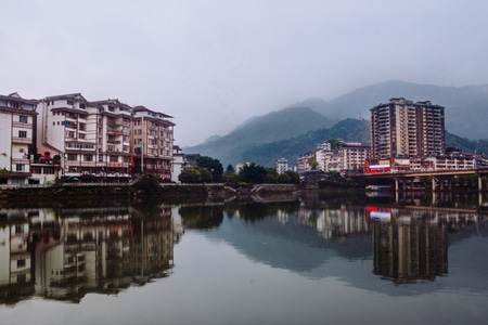 春天-县城-风景-城市-建筑 图片素材