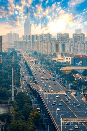 常州-城市-建筑-天空-风光 图片素材