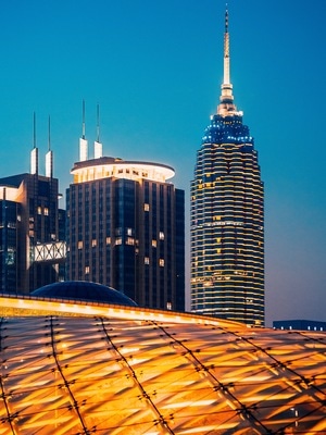 我要上封面-蓝调-城市-常州-夜景 图片素材