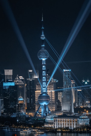 你好2020-楼房-上海-建筑-城市 图片素材