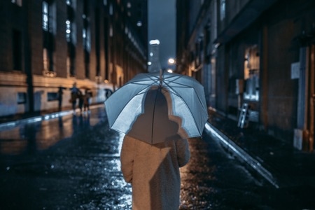 风光-上海-城市-外滩-大雨 图片素材