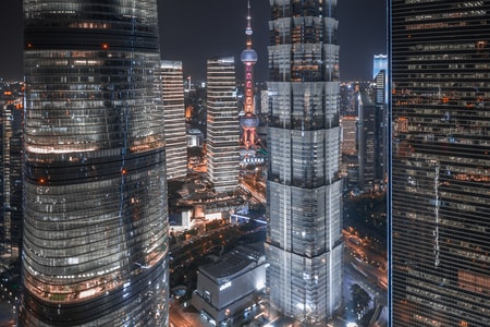 陆家嘴-夜景-航拍-城市-城市风光 图片素材