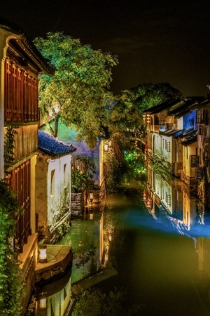 旅行-江南水乡-周庄-风景-河 图片素材
