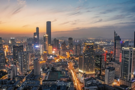 爬楼-大连-夜景-城市-城市风光 图片素材