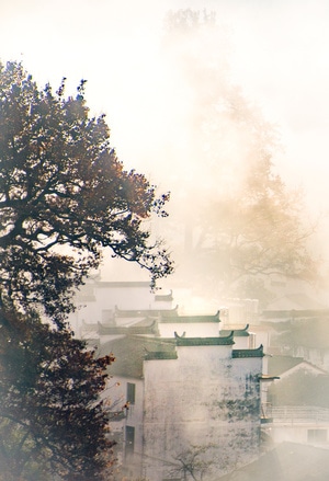 你好秋天-旅拍-婺源-徽派-村落 图片素材