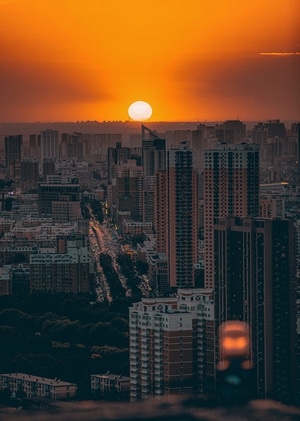 沈阳-风光-城市天际线-云-爬楼摄影 图片素材