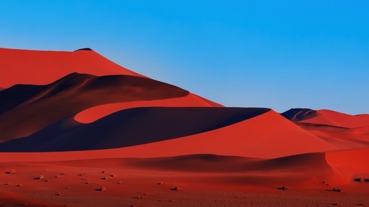 曲线-清晨-红沙漠-旅行-旅拍 图片素材