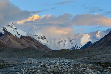 我要上封面-天空-雪山-夕阳-风景 图片素材