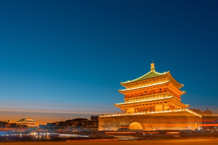 旅行-城市-西安-古建筑-古建筑 图片素材