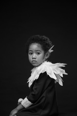 儿童-儿童摄影-黑白-欧美风-人像 图片素材