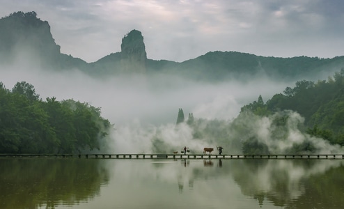 你好2020-人文-光影-风景-农村 图片素材