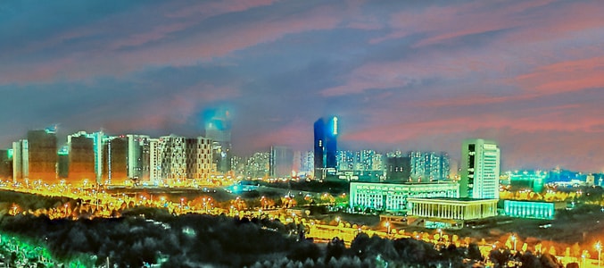 灯火-夜景-城市-建筑-高楼 图片素材