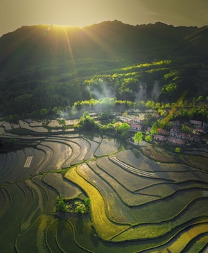宣城市-电脑传图-你好2020-风景-白云 图片素材
