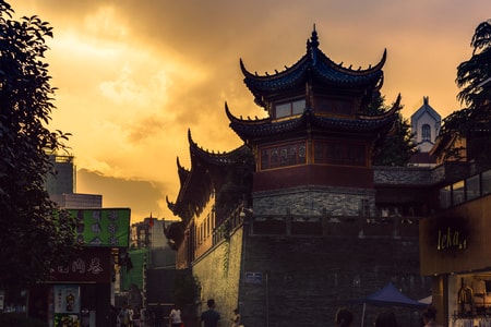 建筑-庙宇-桥-静物-庙宇 图片素材