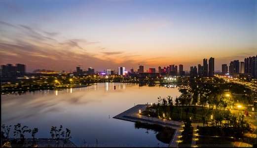 全景-远景-城市-高楼大厦-夜景 图片素材