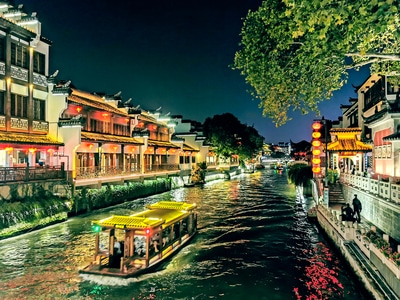 河流-湖泊-池塘-民居-河流 图片素材